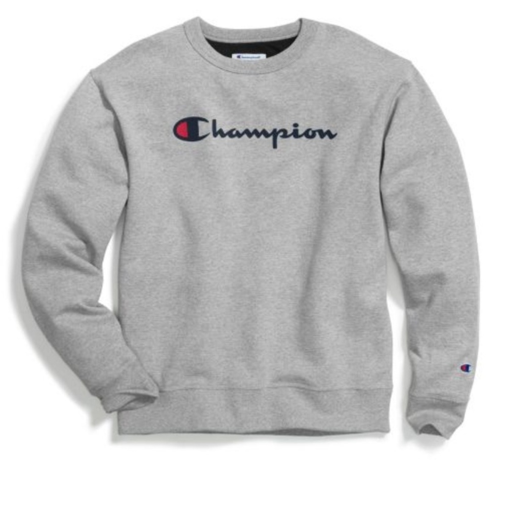 Champion brand gray crewneck